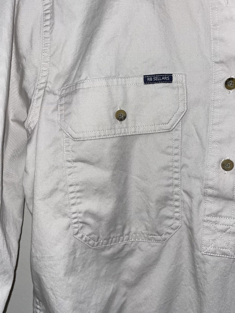 RB Sellars Sandy Womens Half Button L/S Shirt AU 12/US 8 Khaki Western Workwear - Picture 4 of 12